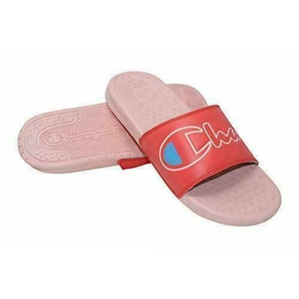 Champion Women's Super Slide Split Script Groovy Papaya Sandals Size 6 NWT